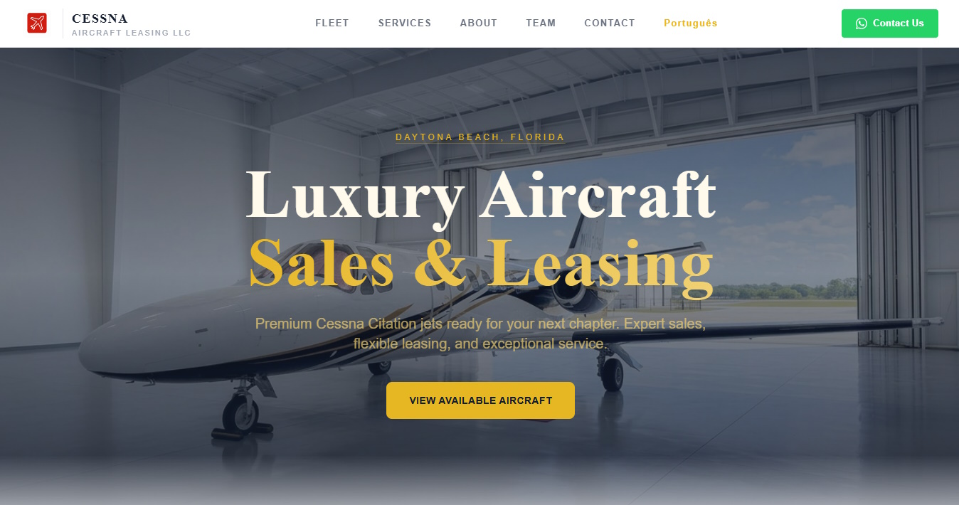 Website Cessna Aircraft Leasing